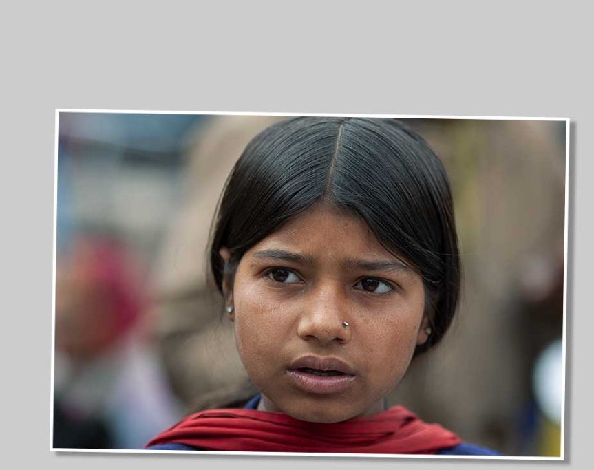 Flicka på Sadar Market